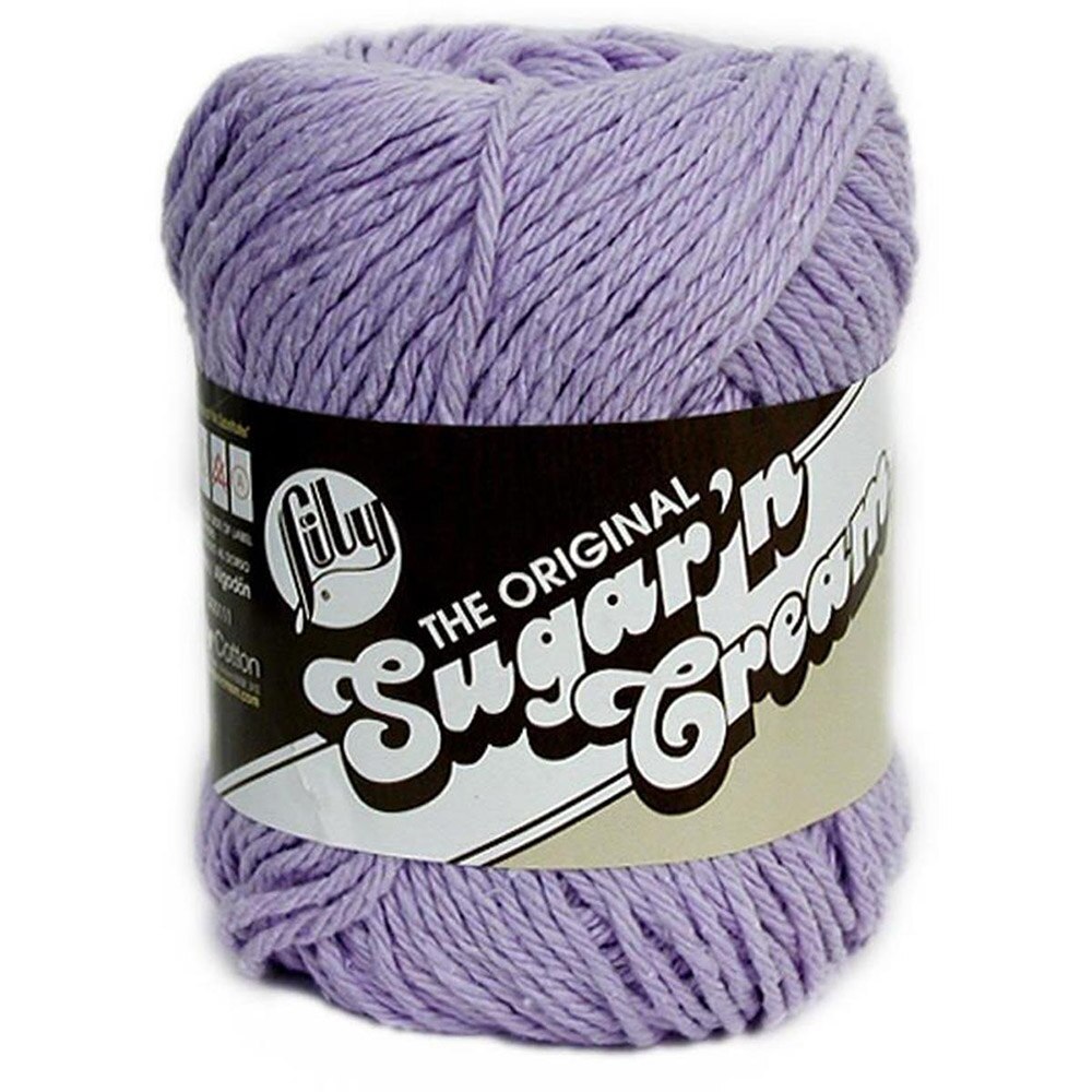 Twine/Thread/Cord, Cotton, Art & School, Spinrite, Sugar'n Cream, 100% Cotton, 4 ply, Yarn, 581216, Soft Violet